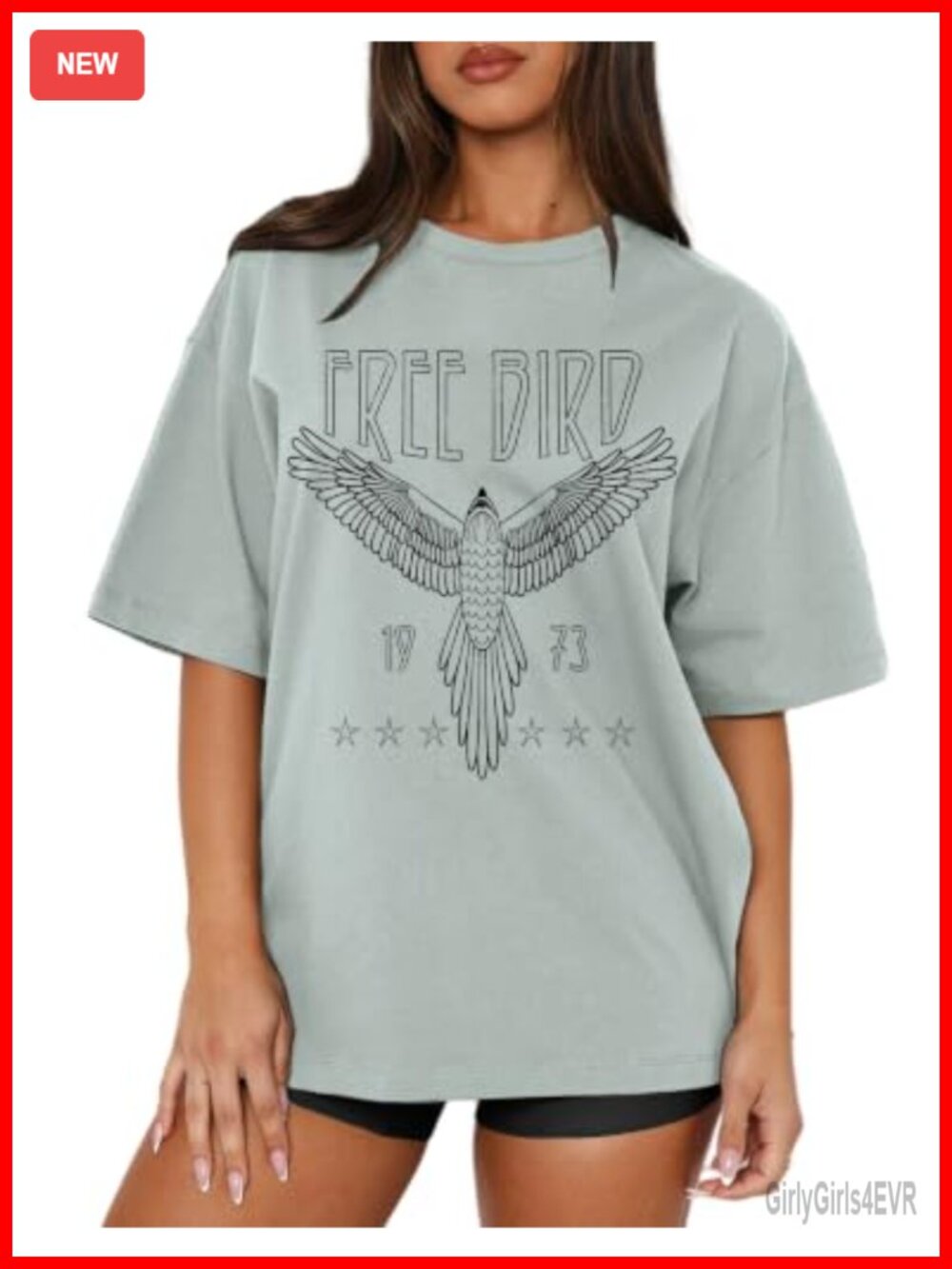 Oversized Graphic Tee Women Short Sleeve Crew Neck Loose Fit Summer Concert